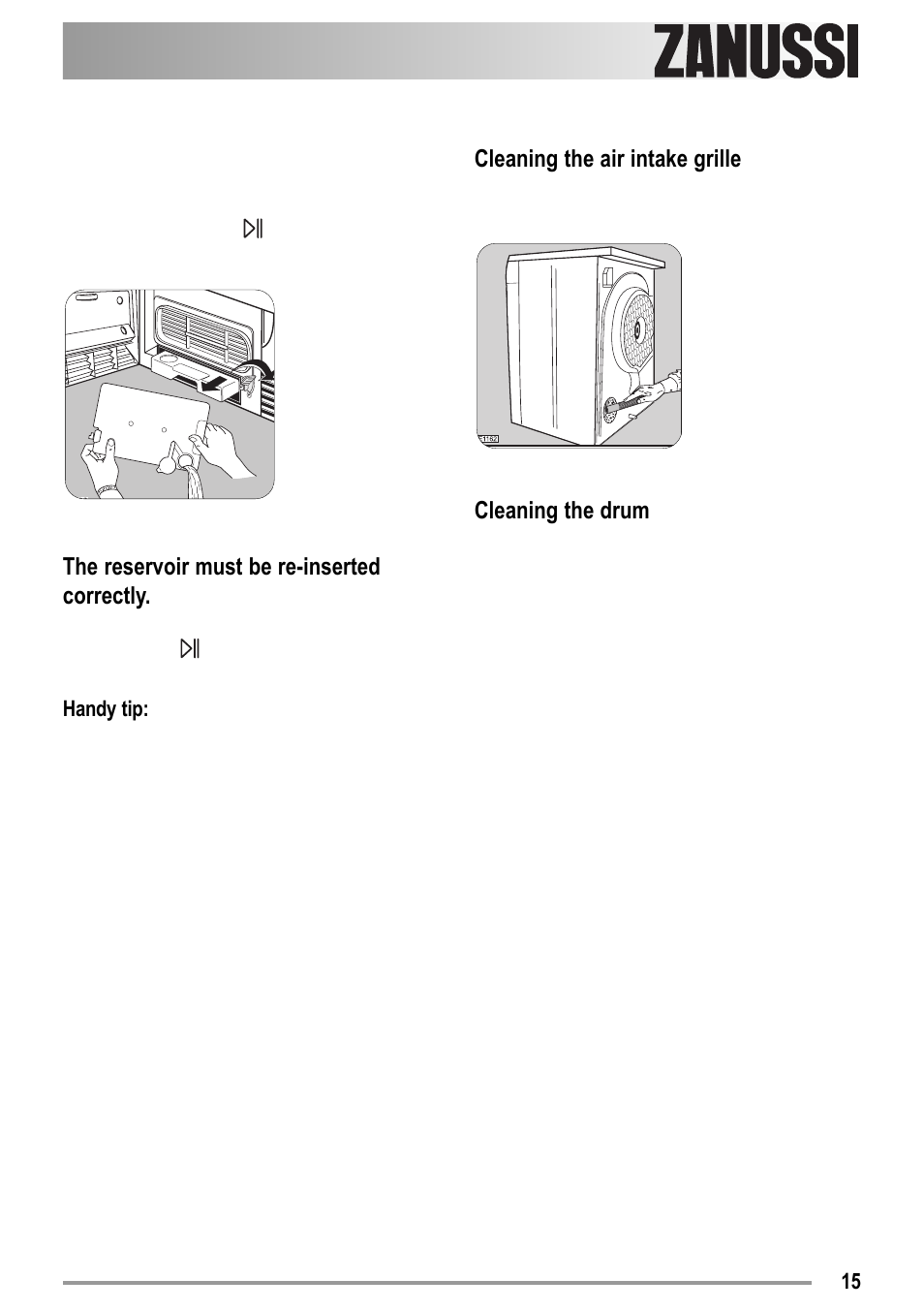 Zanussi ZTK123 User Manual | Page 15 / 26