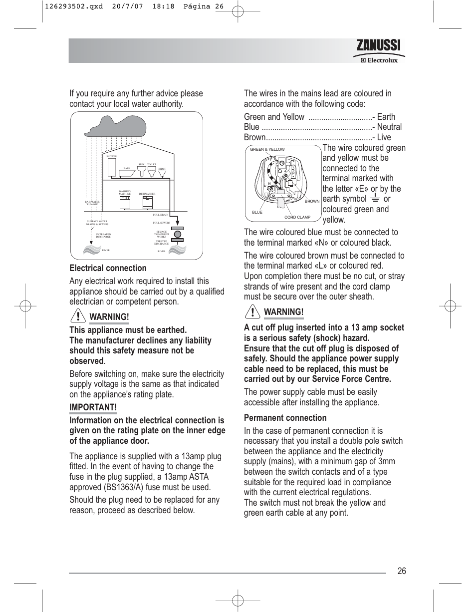 Zanussi ZWF14170W User Manual | Page 26 / 31