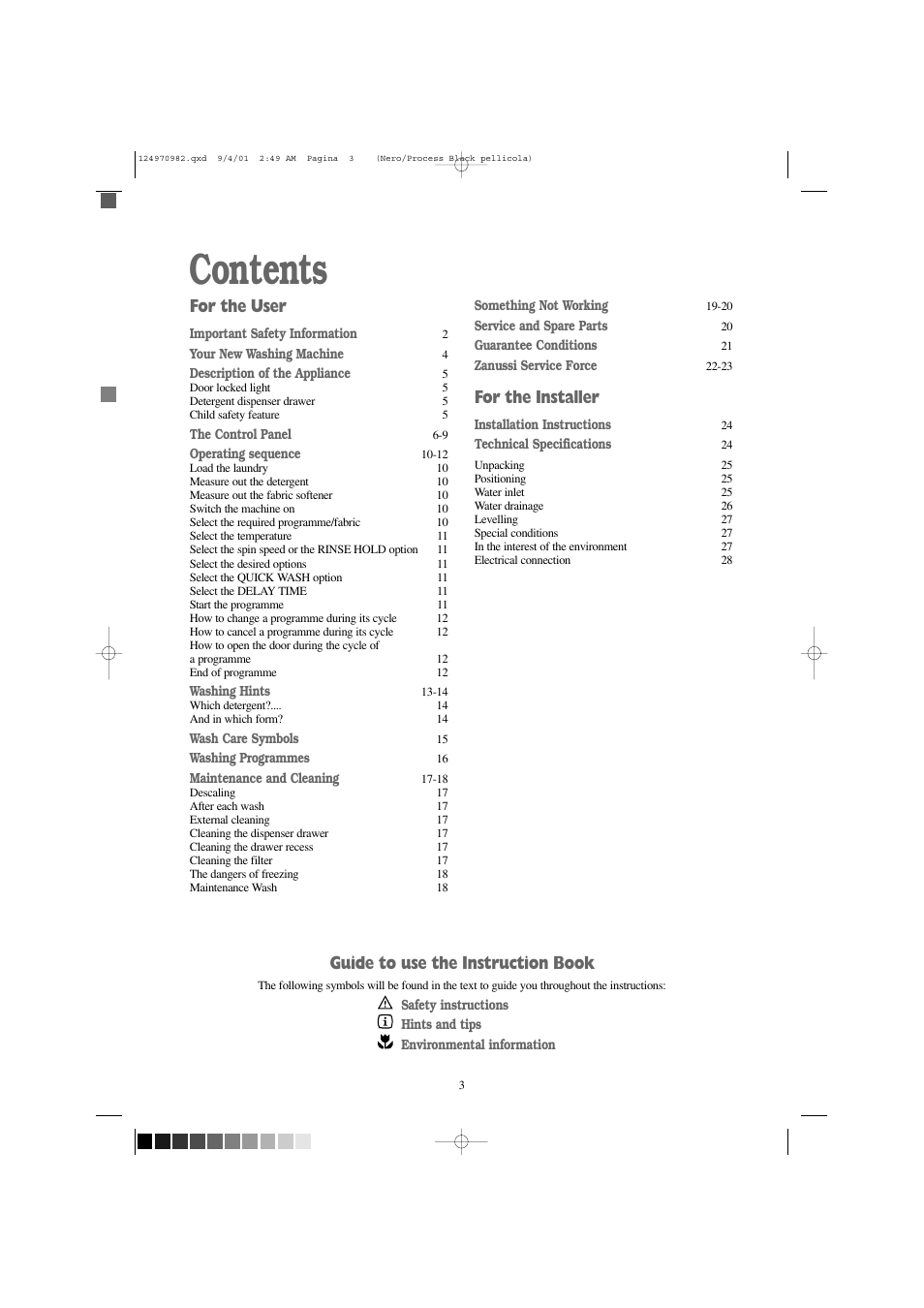 Zanussi FJS 1225 W User Manual | Page 3 / 29