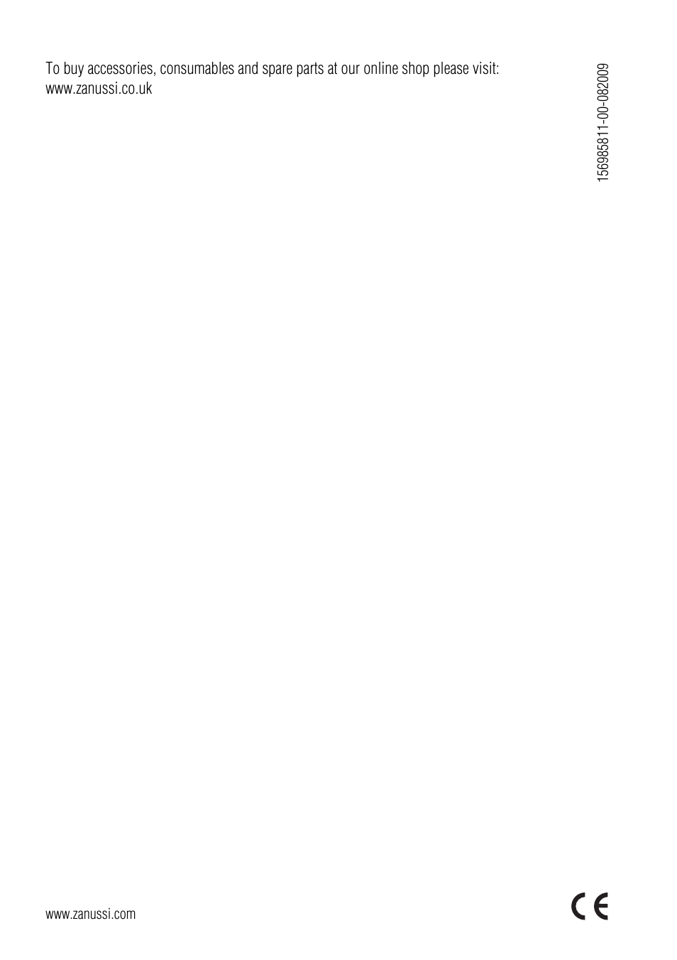 Zanussi 156985811-00-082009 User Manual | Page 16 / 16