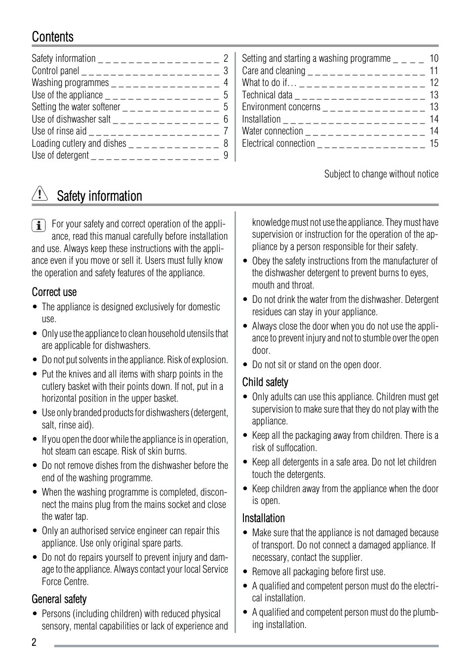 Zanussi 156985811-00-082009 User Manual | Page 2 / 16