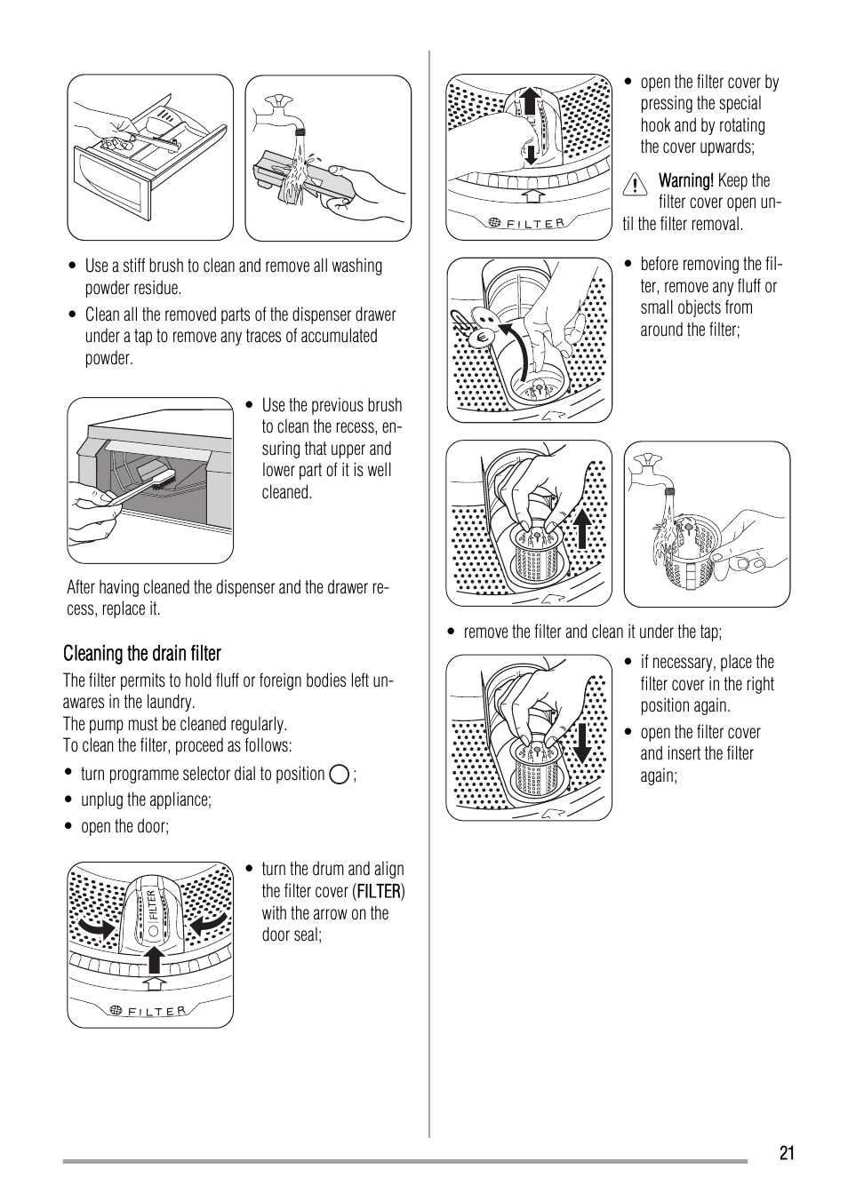 Zanussi ZWH6140 P User Manual | Page 21 / 28