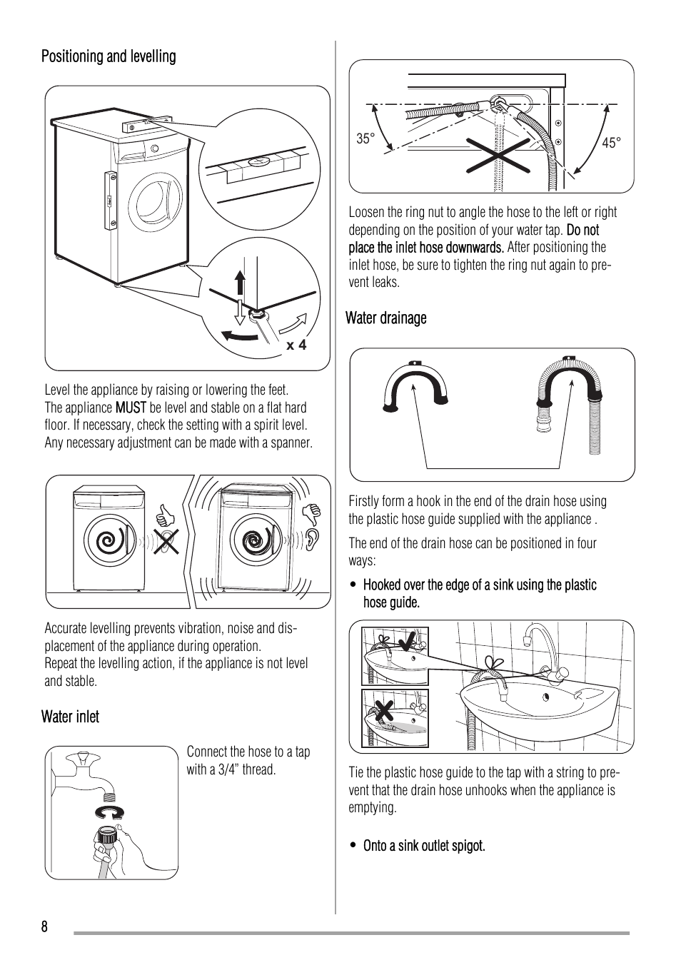 Zanussi ZWH6140 P User Manual | Page 8 / 28