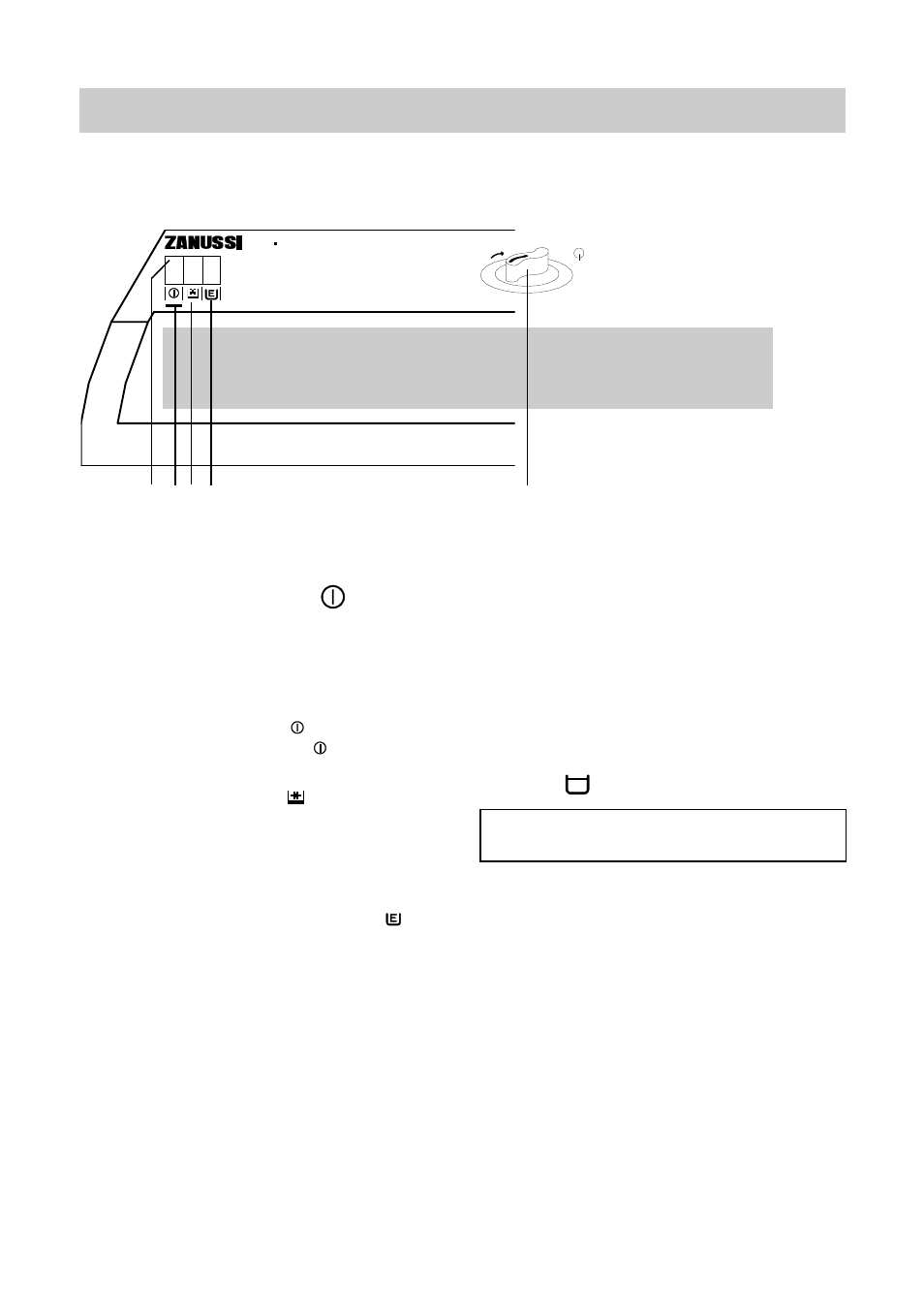 Use of your appliance, The control panel | Zanussi TL 555 C User Manual | Page 6 / 20