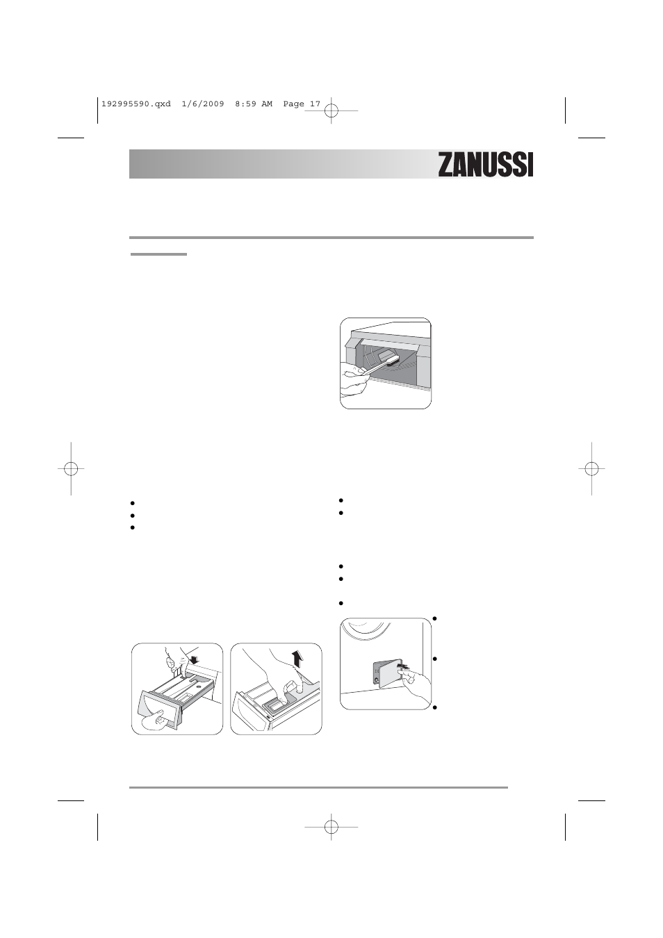 Care and cleaning | Zanussi ZWF 12070W1 User Manual | Page 17 / 28