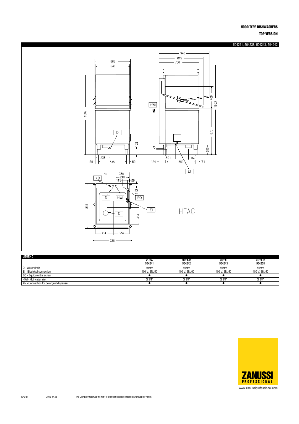 Zanussi | Zanussi 504240 User Manual | Page 3 / 4