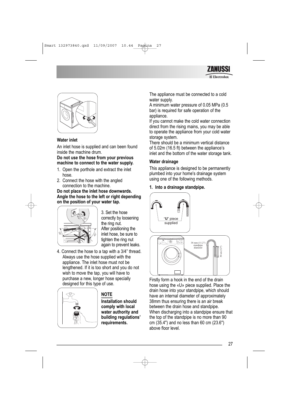 Zanussi ZWF 14280 W User Manual | Page 27 / 36