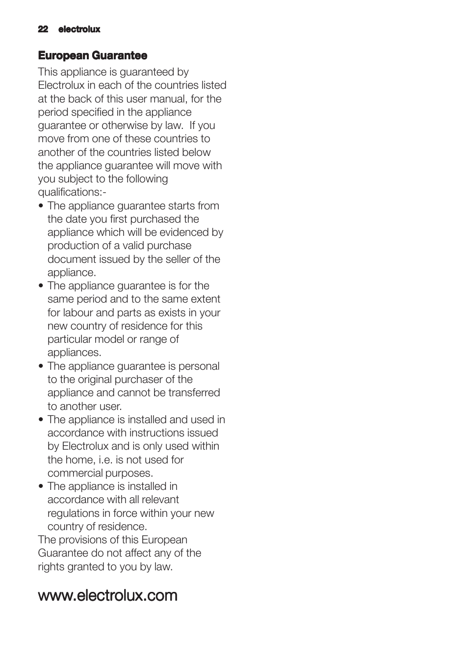 Zanussi ZHC 9254X User Manual | Page 22 / 28