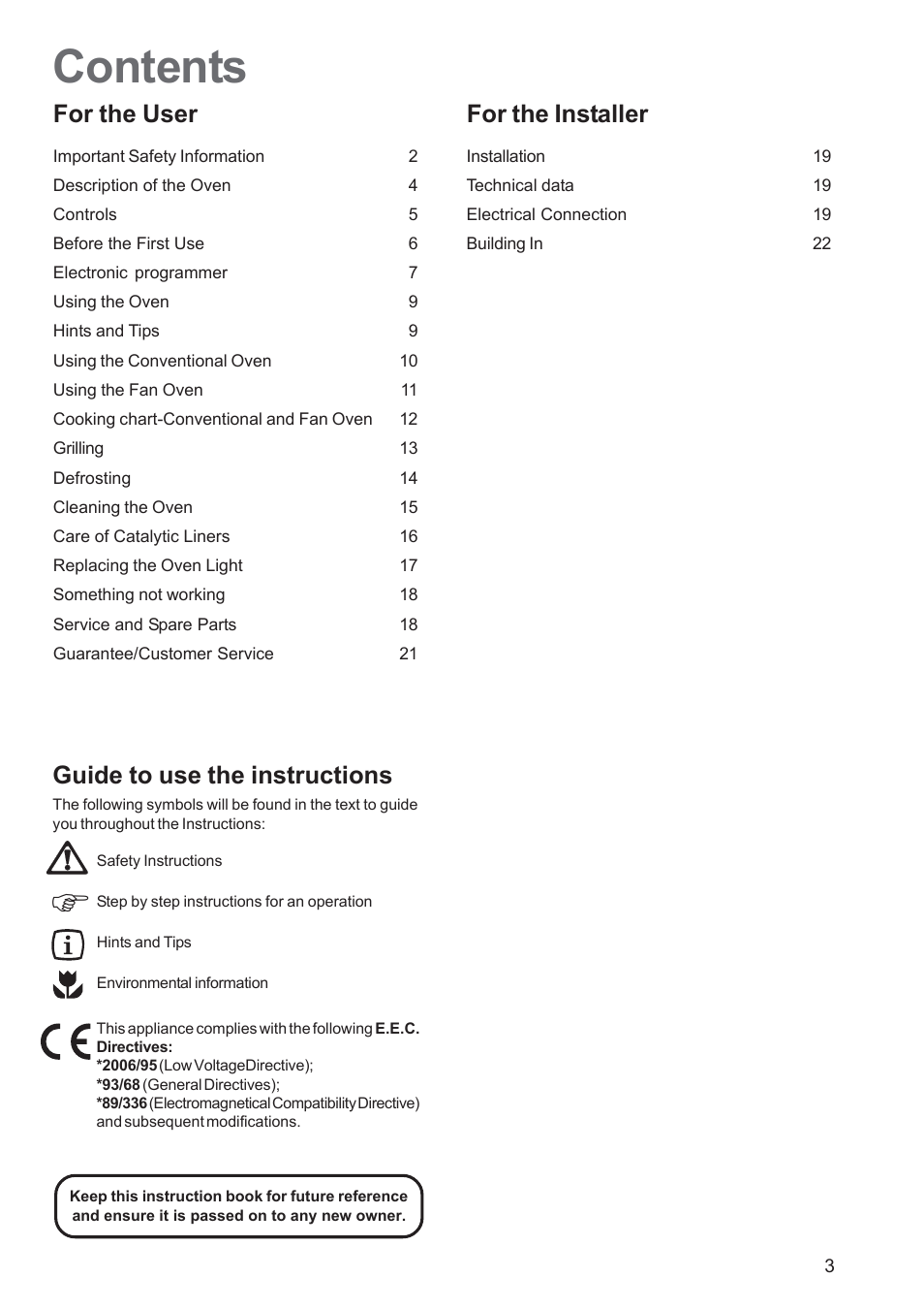 Zanussi ZBS863 User Manual | Page 3 / 24
