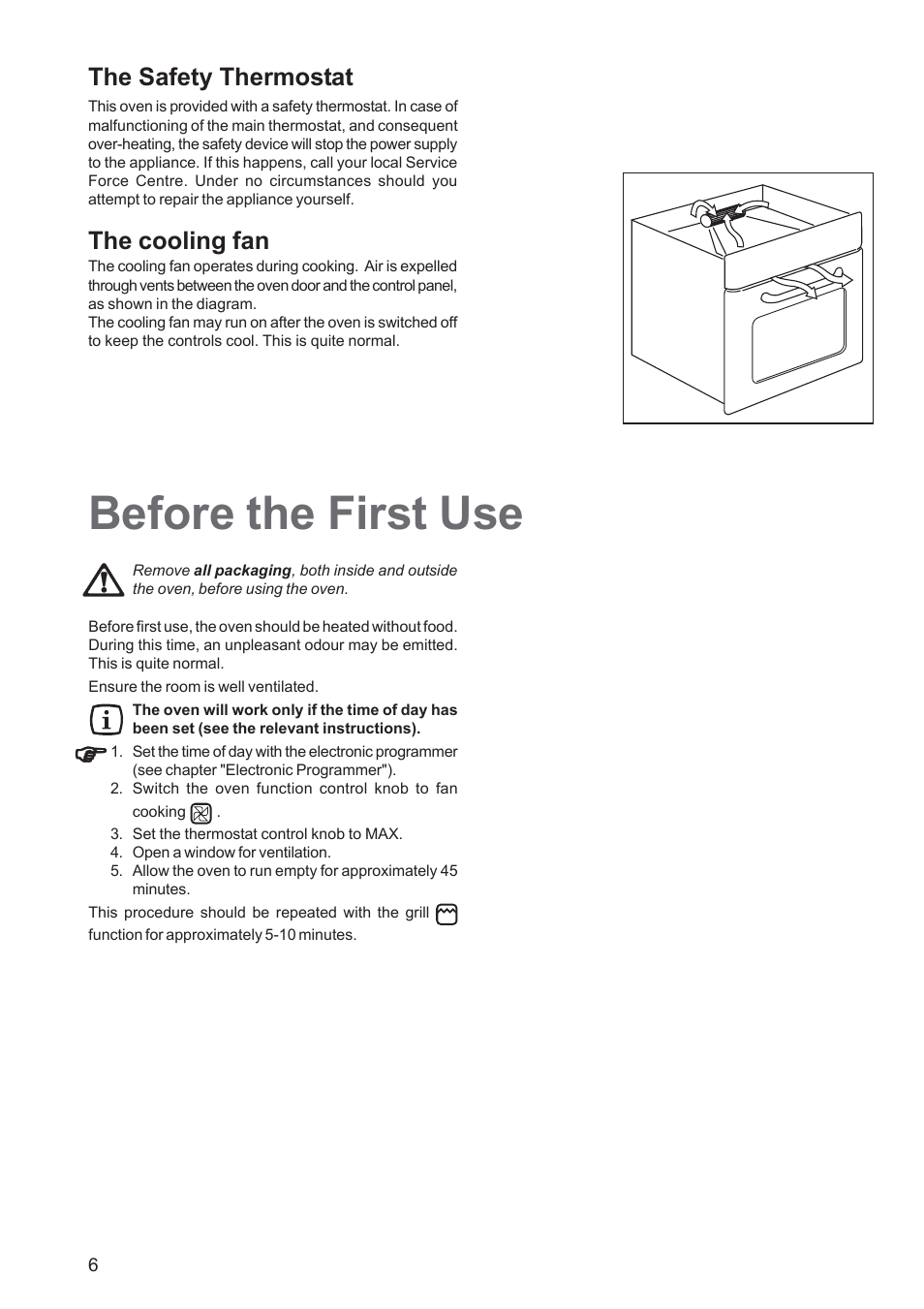 Before the first use | Zanussi ZBS863 User Manual | Page 6 / 24
