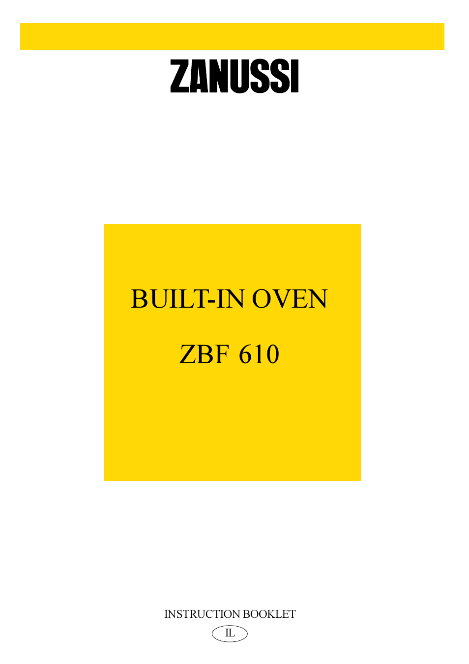 Zanussi ZBF 610 User Manual | 11 pages