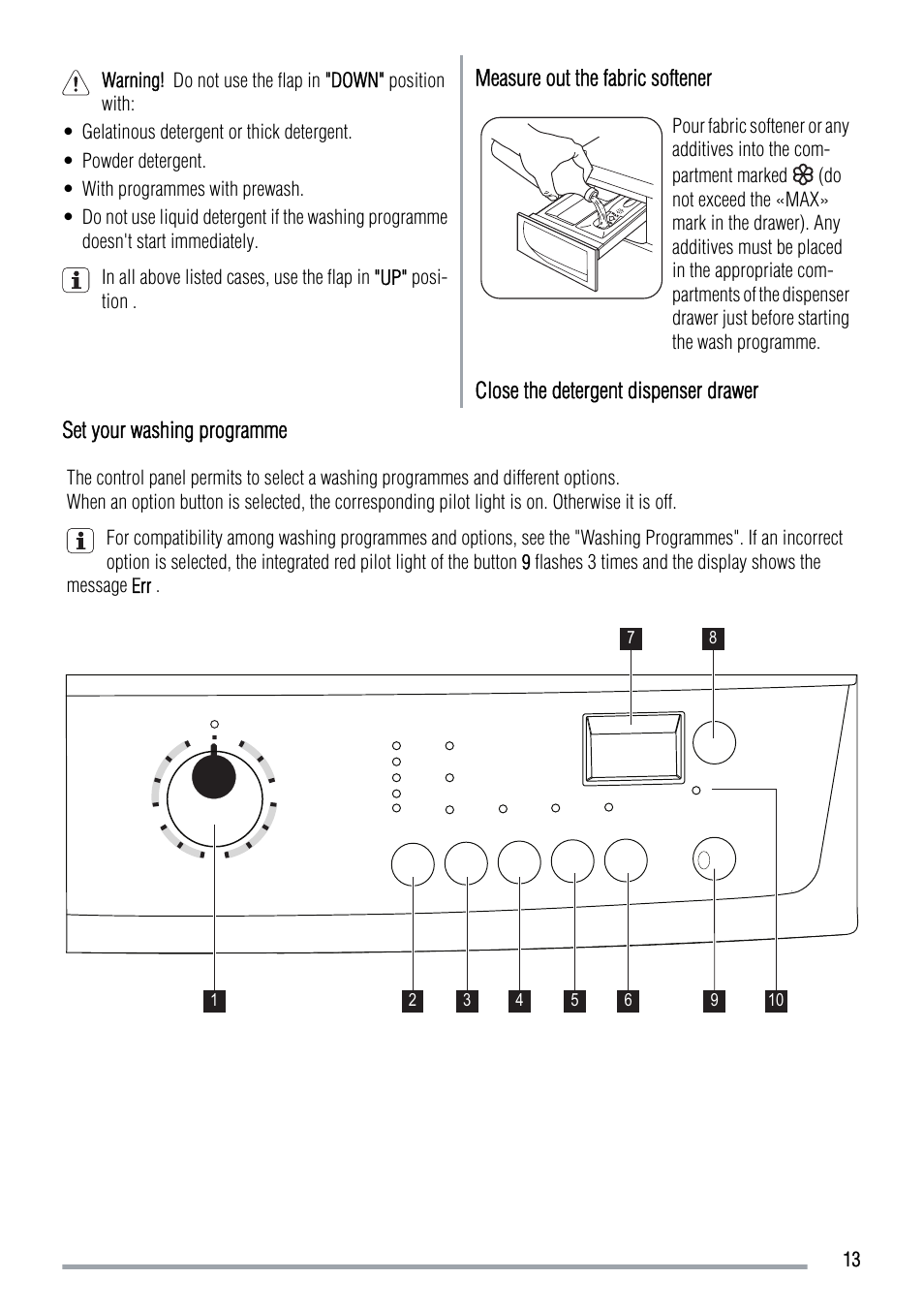 Zanussi ZWG 7120 P User Manual | Page 13 / 32