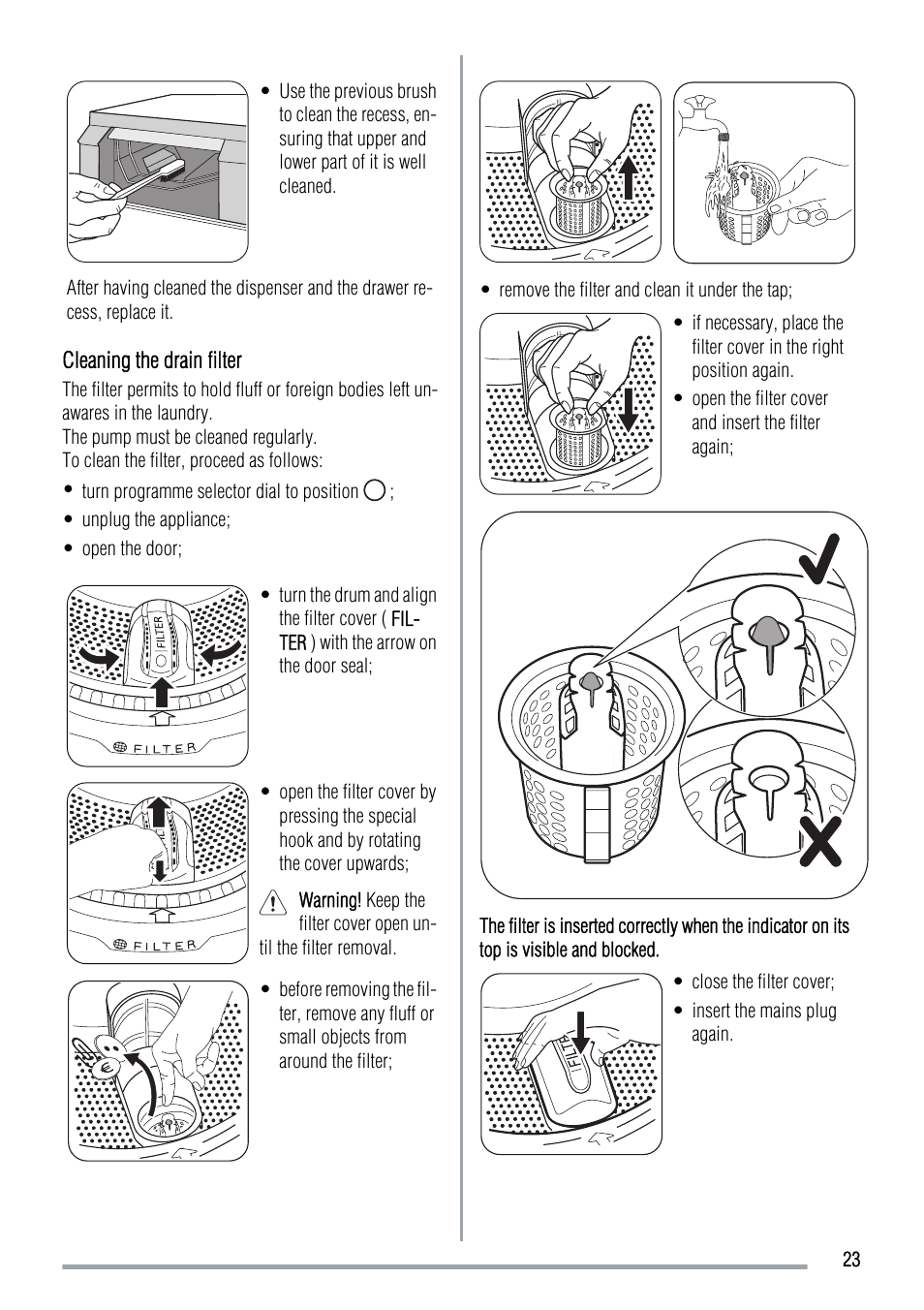 Zanussi ZWG 7120 P User Manual | Page 23 / 32