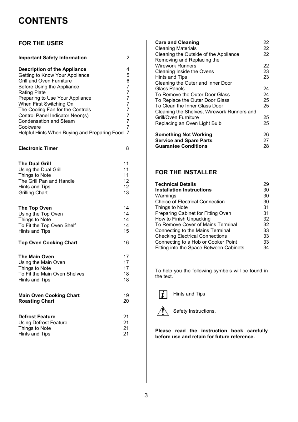 Zanussi ZUF 270 User Manual | Page 3 / 36