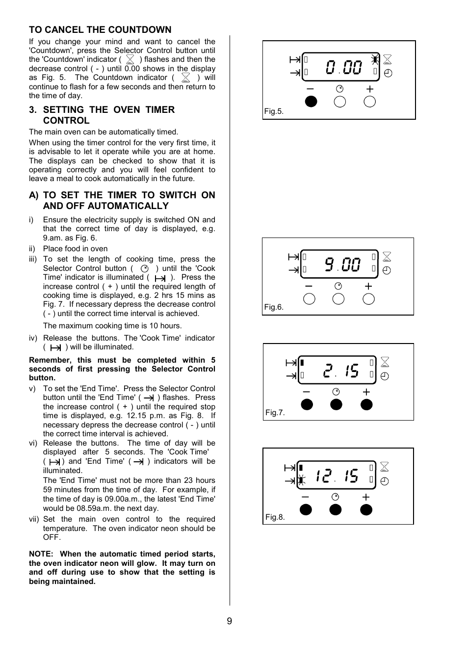 Zanussi ZUF 270 User Manual | Page 9 / 36