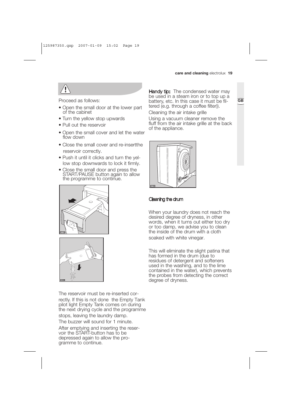 Zanussi ZDC 67550W User Manual | Page 19 / 31