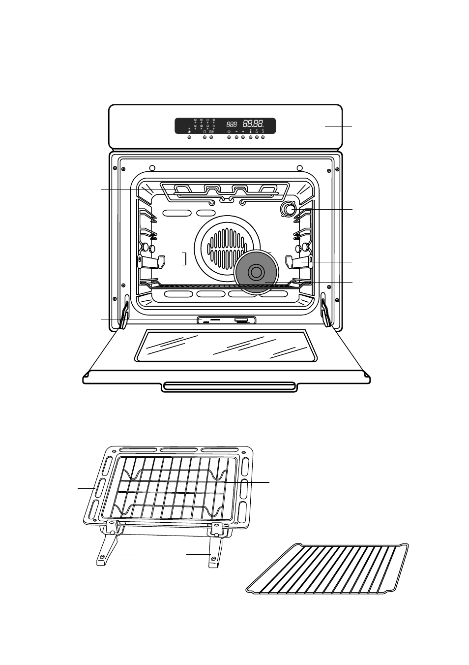 Description of the oven | Zanussi ZBM 878 User Manual | Page 4 / 30