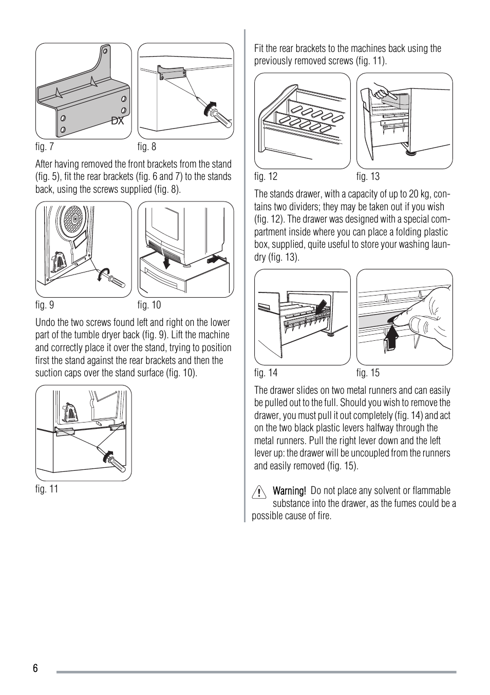 Zanussi Washer/Dryer User Manual | Page 6 / 8