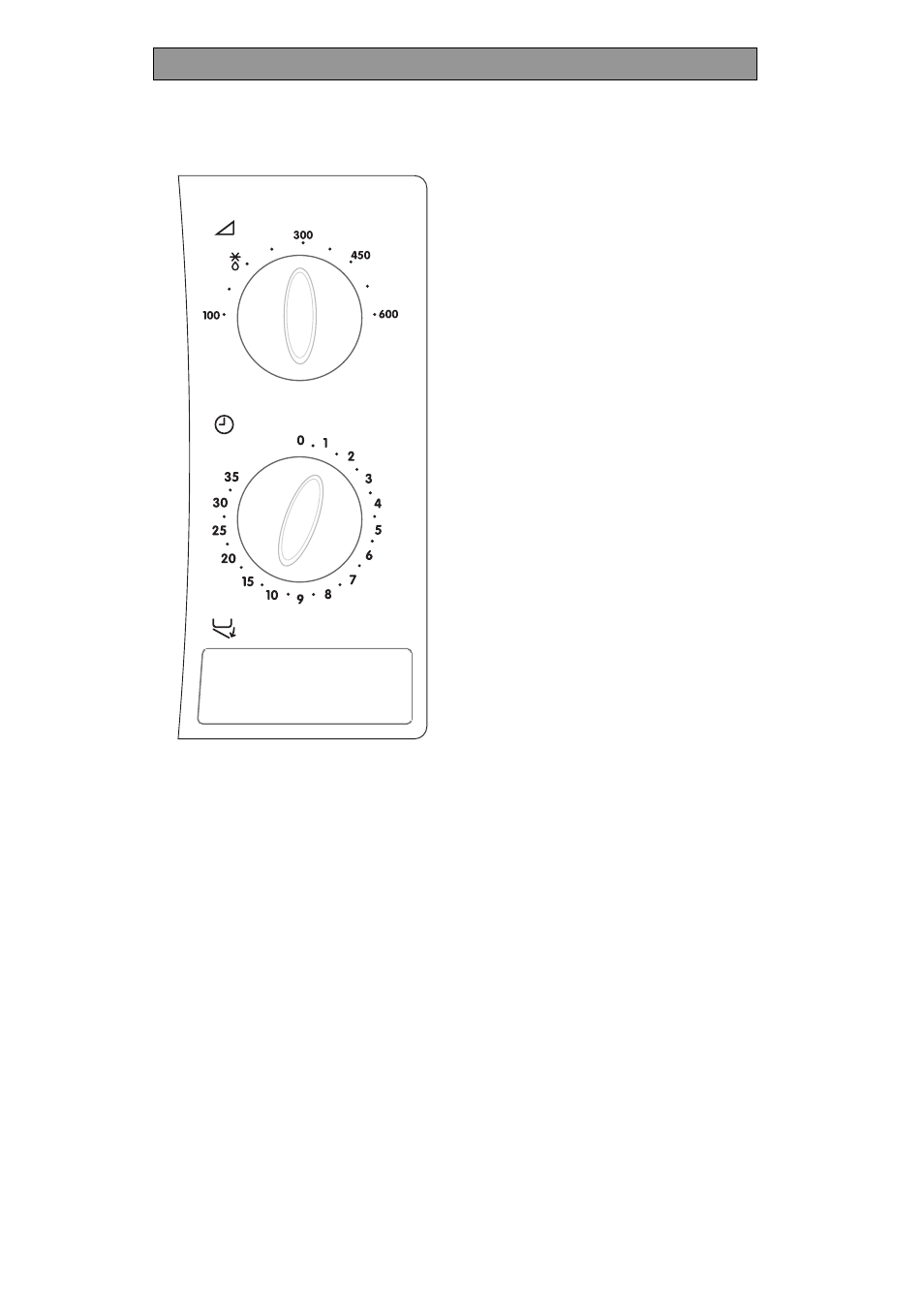 Control panel | Zanussi ZMU17MXL User Manual | Page 7 / 17