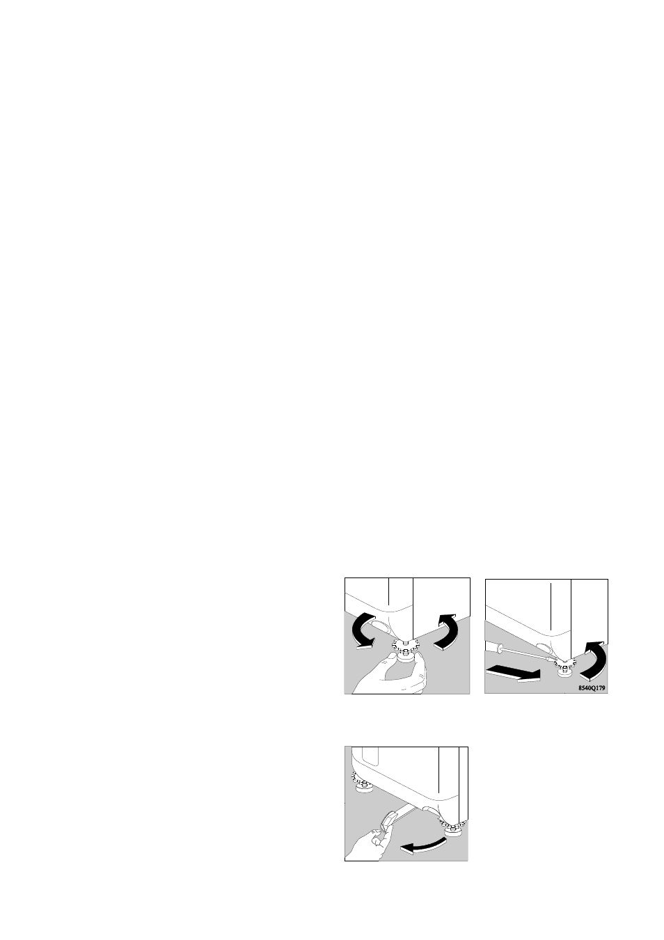 Installation, Levelling, Moving of the appliance | Zanussi T833V User Manual | Page 19 / 21