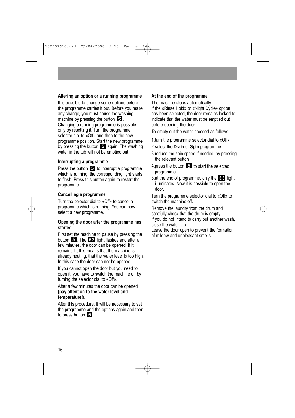 Zanussi ZWF 14080 W User Manual | Page 16 / 28