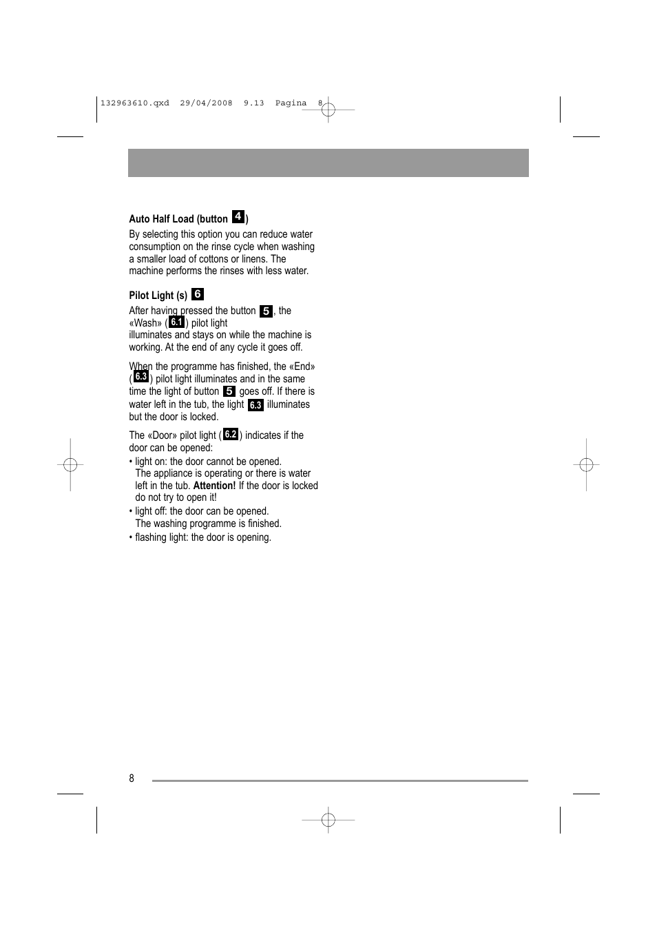 Zanussi ZWF 14080 W User Manual | Page 8 / 28