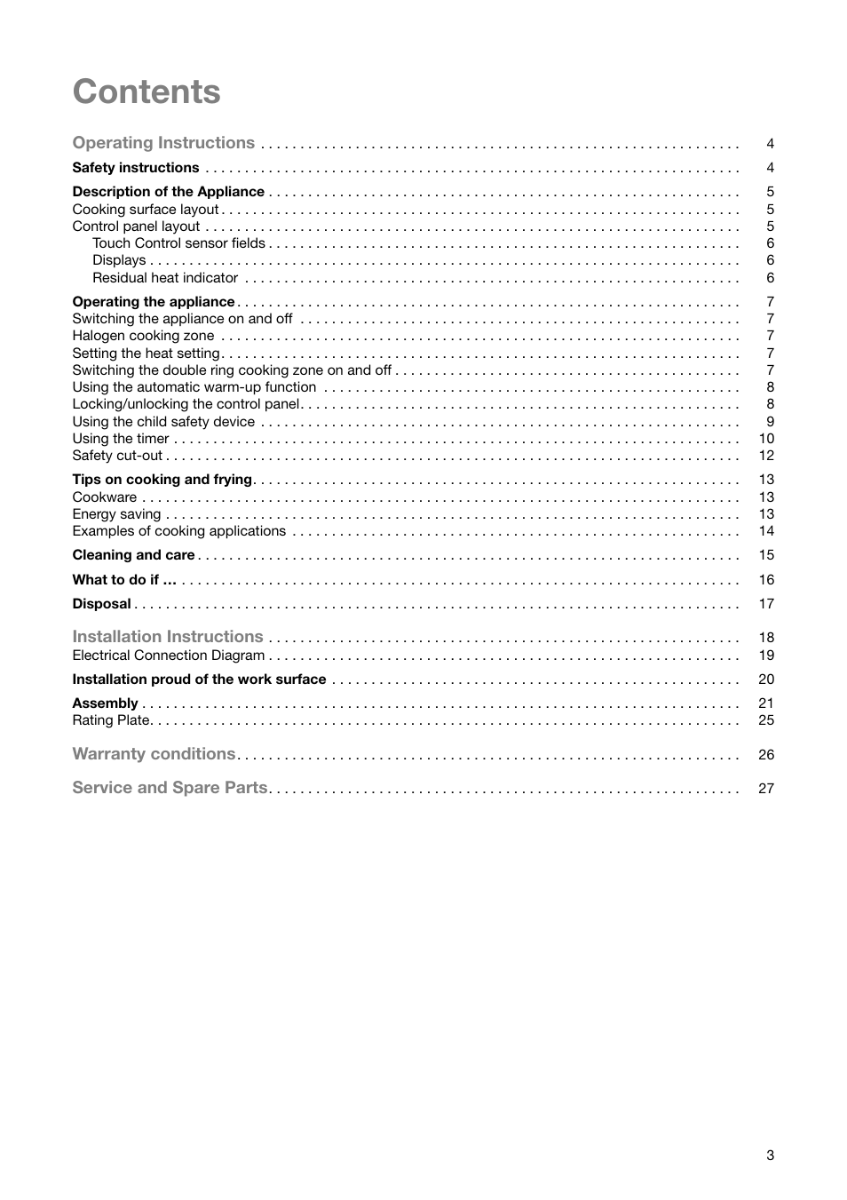 Zanussi ZKT 641 H User Manual | Page 3 / 28