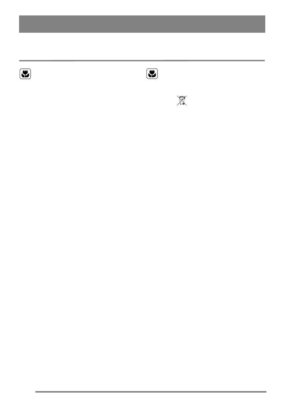 Environment | Zanussi ZKG5530 User Manual | Page 32 / 36