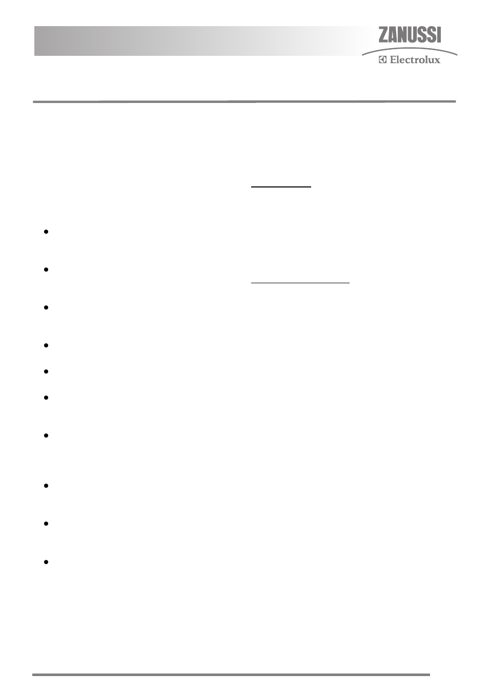 Guarantee / customer care | Zanussi ZKG5530 User Manual | Page 33 / 36