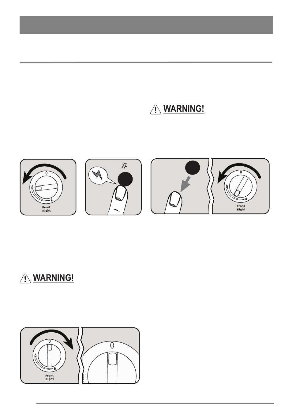 The hob, Warning | Zanussi ZKG5530 User Manual | Page 8 / 36