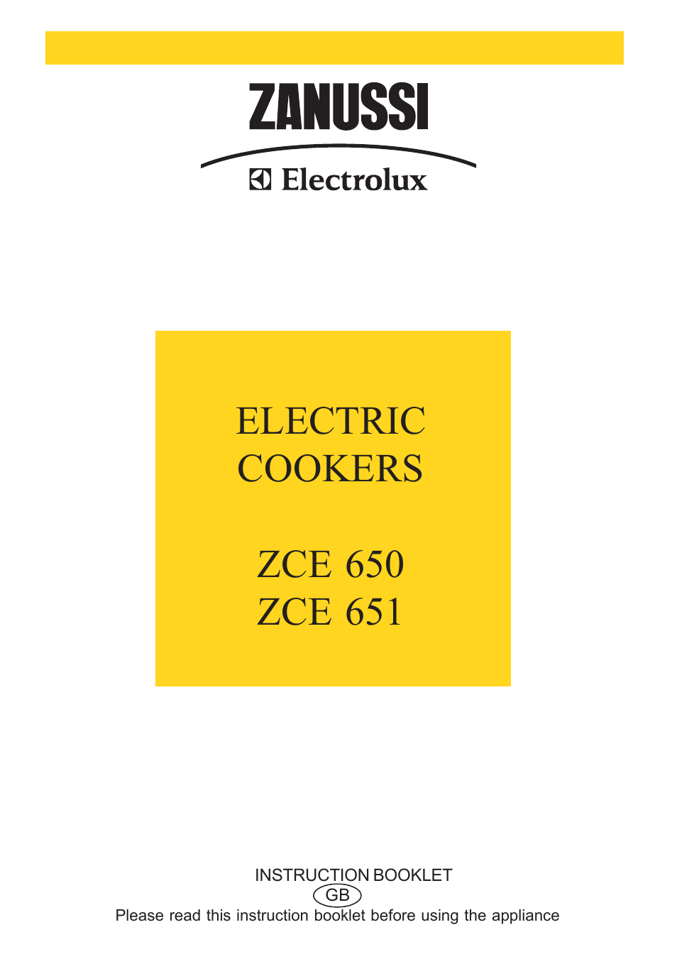 Zanussi ZCE 650 User Manual | 32 pages