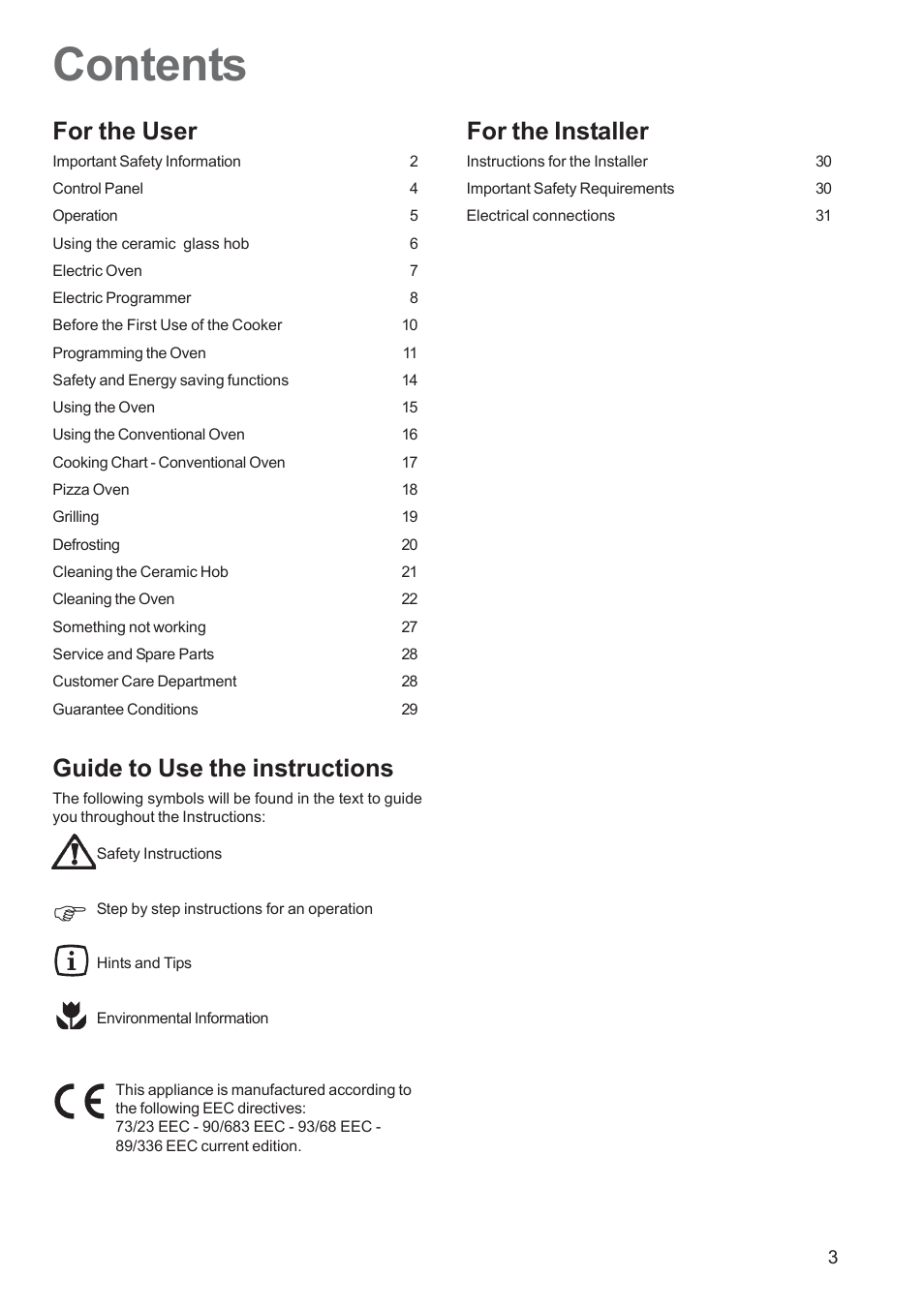 Zanussi ZCE 650 User Manual | Page 3 / 32