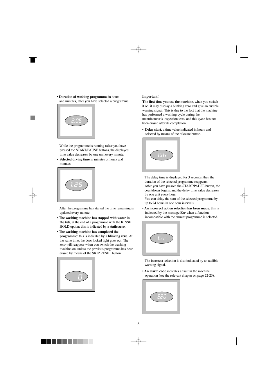 Zanussi WD 1250 W User Manual | Page 8 / 30