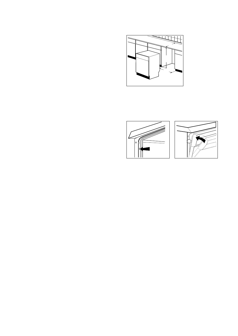 Fitting under a counter, Levelling | Zanussi DE 6544 User Manual | Page 26 / 32