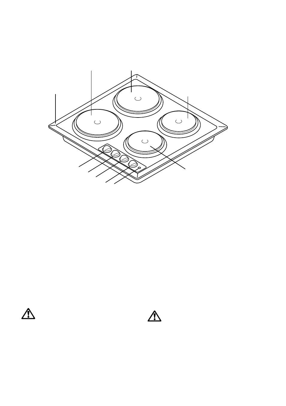 Description of the hob | Zanussi ZBE 602 User Manual | Page 4 / 13