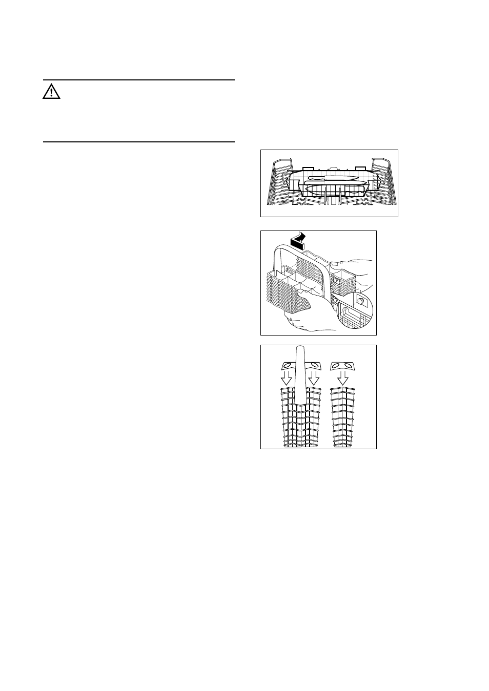 The cutlery basket, Removable knife basket | Zanussi ZT 6910 User Manual | Page 11 / 28