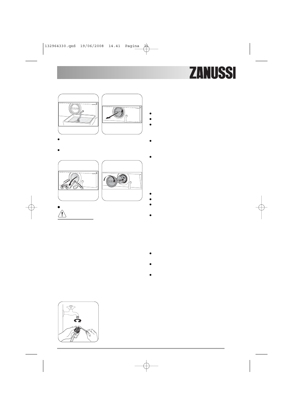 Zanussi ZWI 2125 User Manual | Page 21 / 36