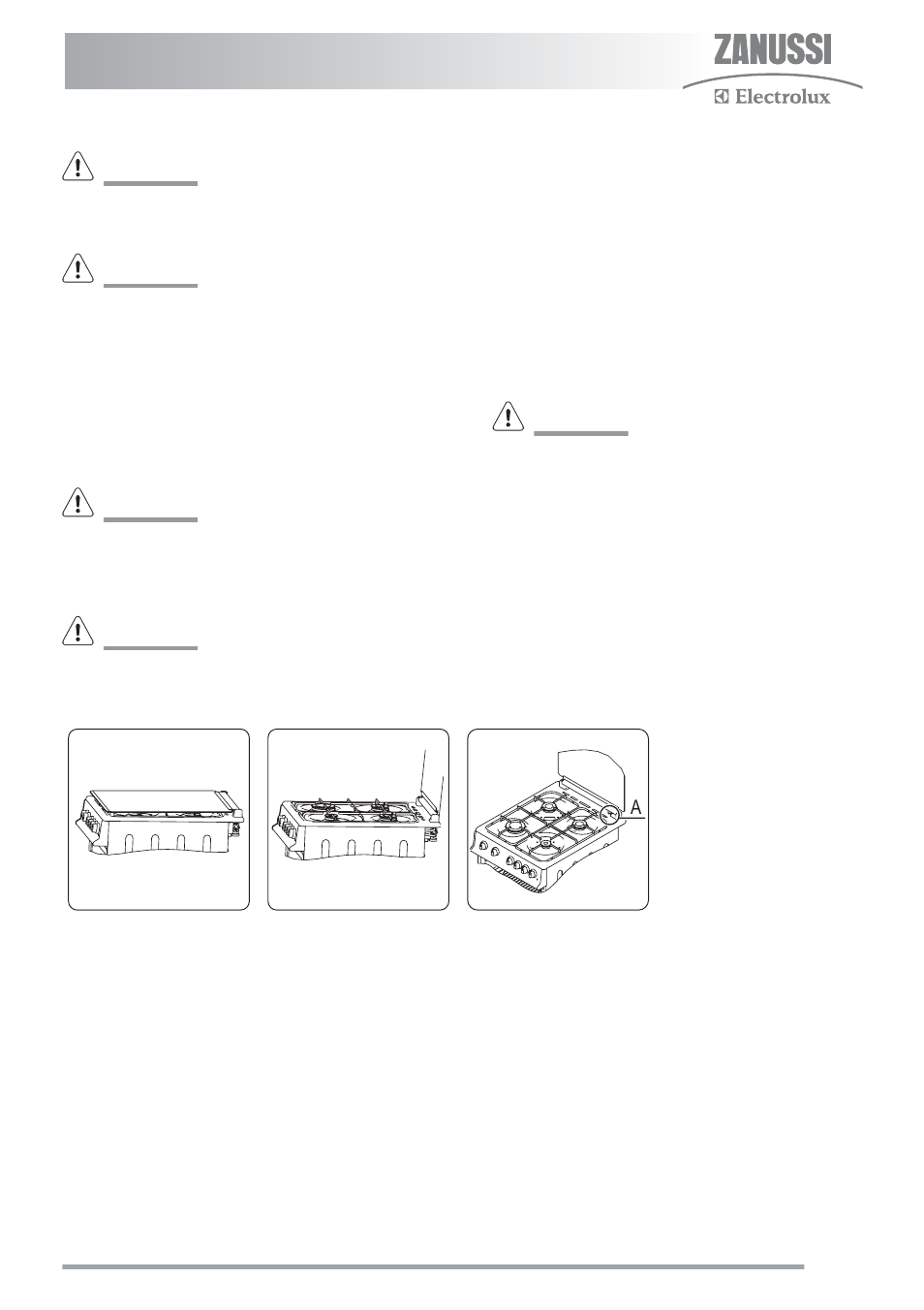 Zanussi ZKG5020 User Manual | Page 11 / 36