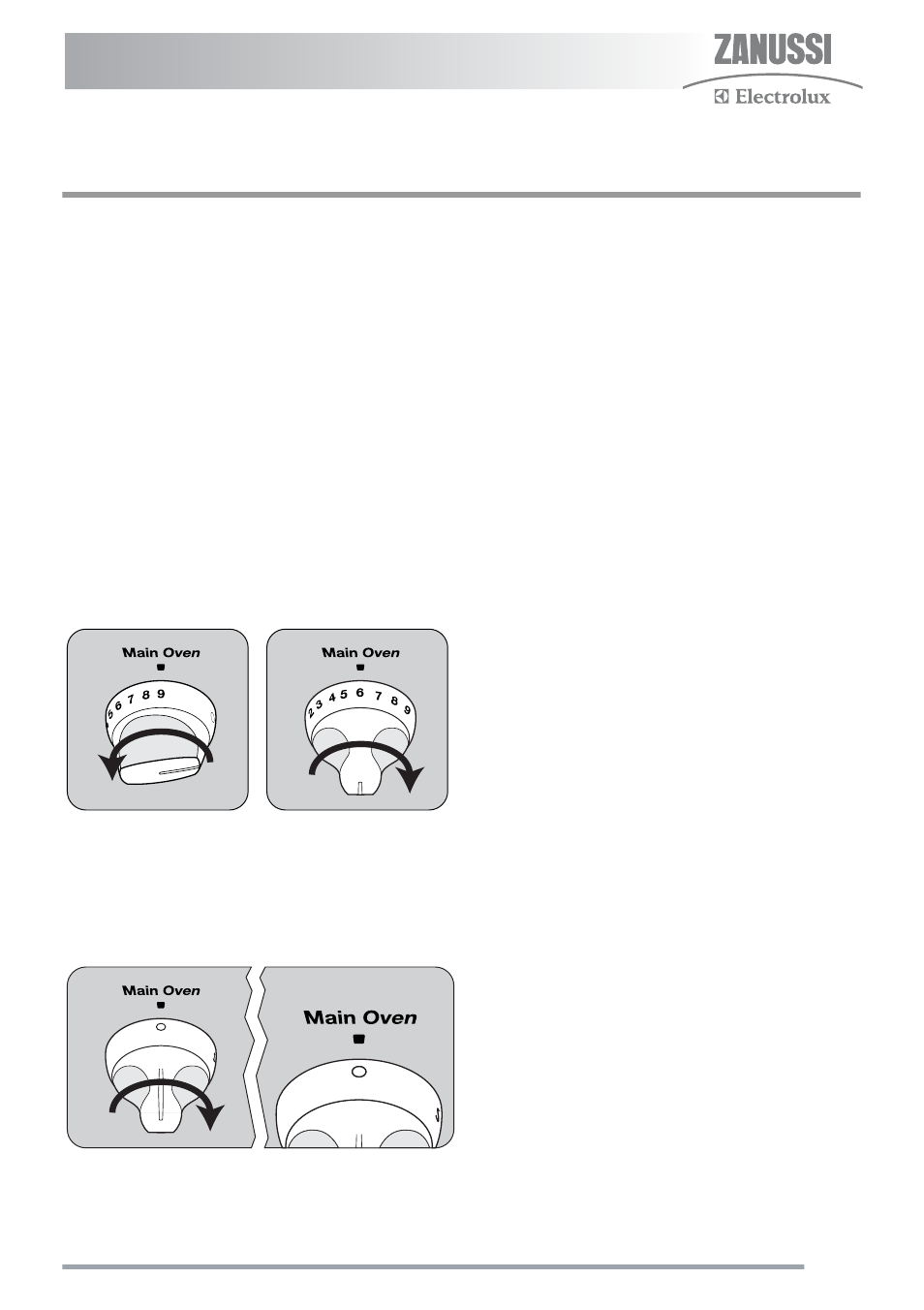 The main oven, Using the main oven | Zanussi ZKG5020 User Manual | Page 15 / 36