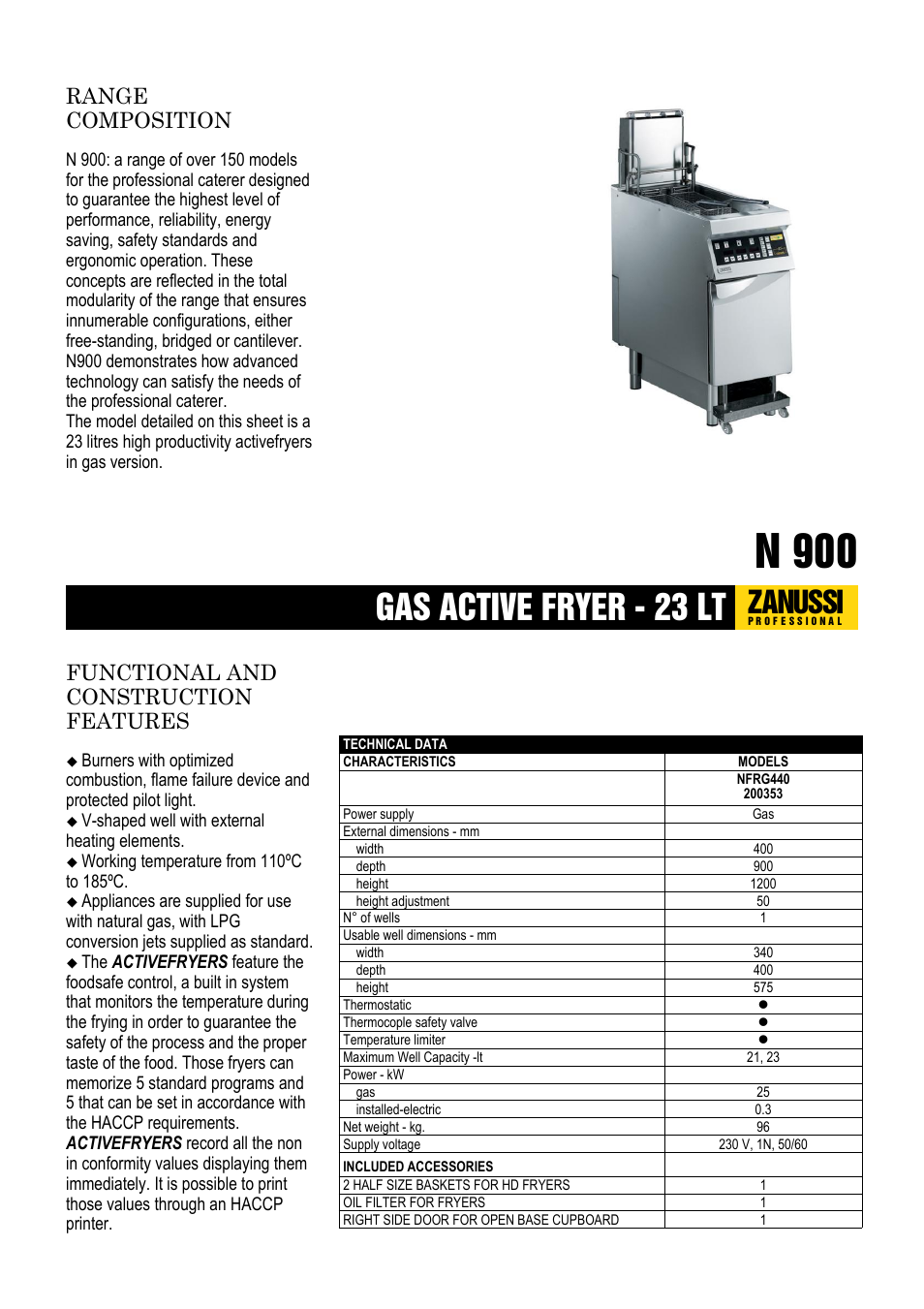 Zanussi 200353 User Manual | 3 pages