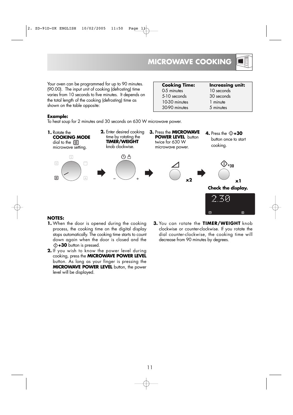 Microwave cooking | Zanussi ZMC40ST User Manual | Page 13 / 44