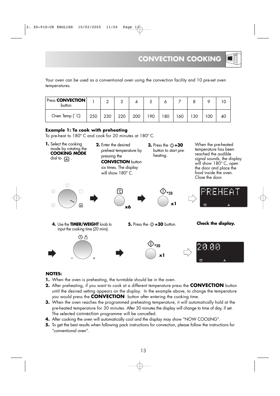 Convection cooking | Zanussi ZMC40ST User Manual | Page 15 / 44