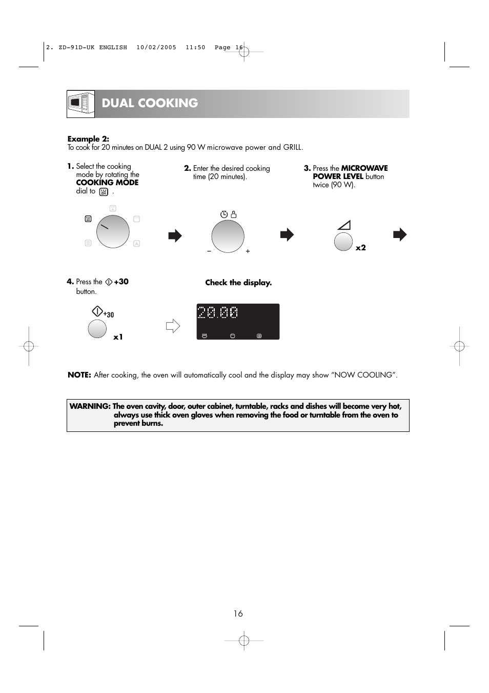 Dual cooking | Zanussi ZMC40ST User Manual | Page 18 / 44