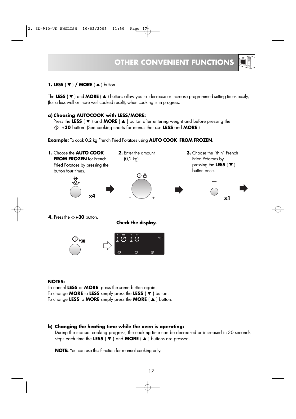 Other convenient functions | Zanussi ZMC40ST User Manual | Page 19 / 44