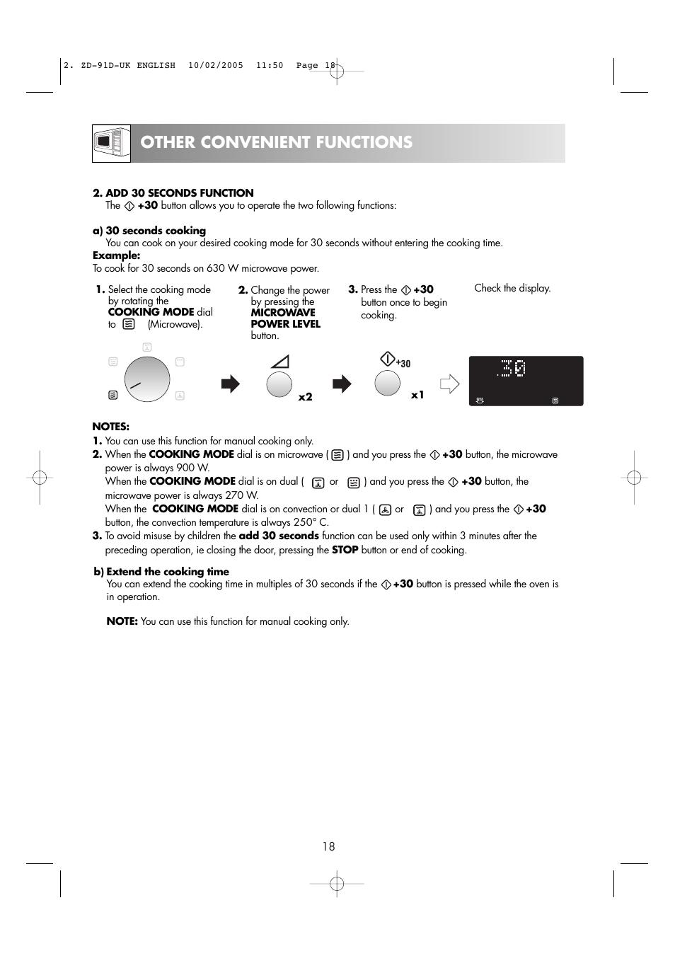 Other convenient functions | Zanussi ZMC40ST User Manual | Page 20 / 44
