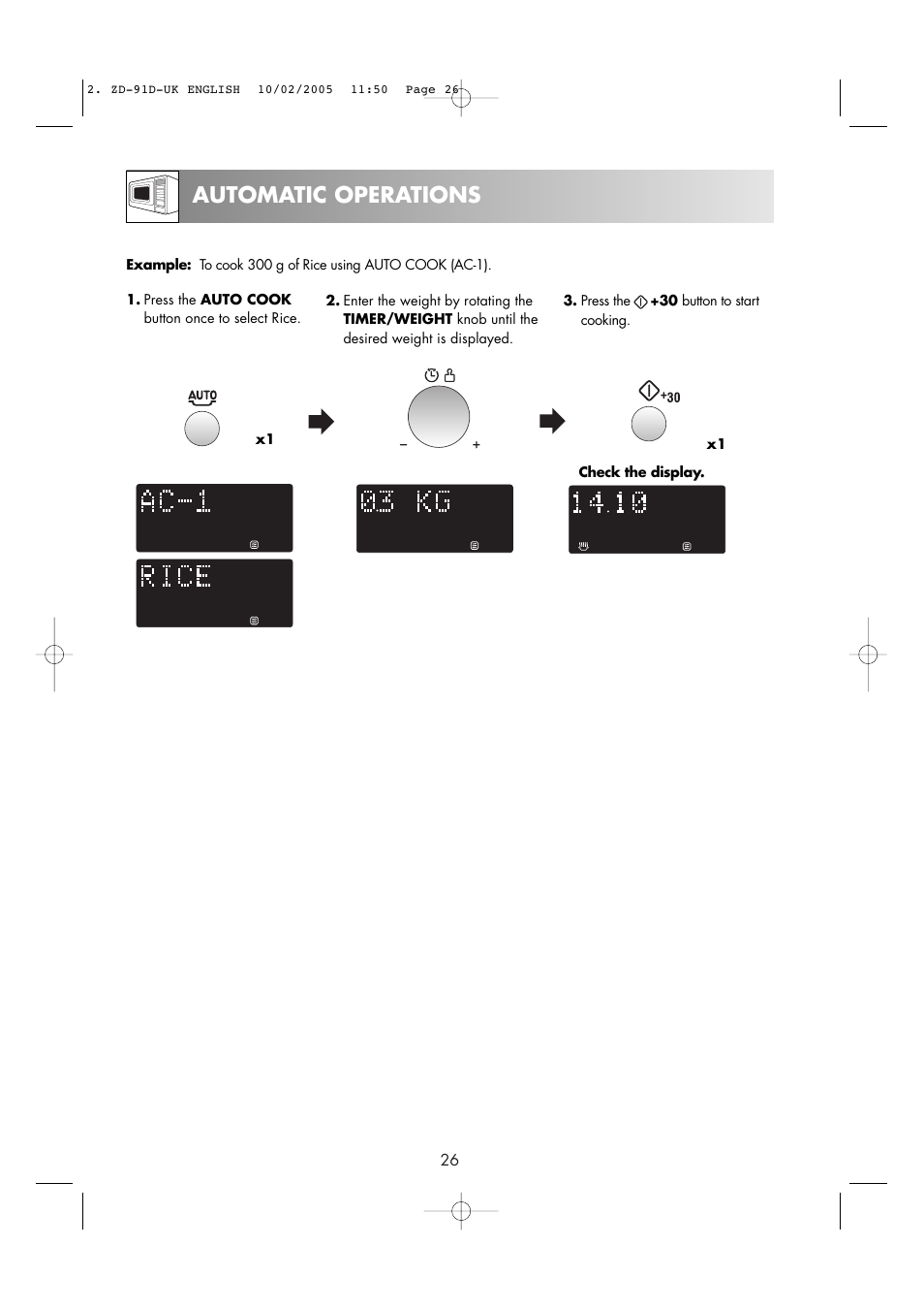 Automatic operations | Zanussi ZMC40ST User Manual | Page 28 / 44