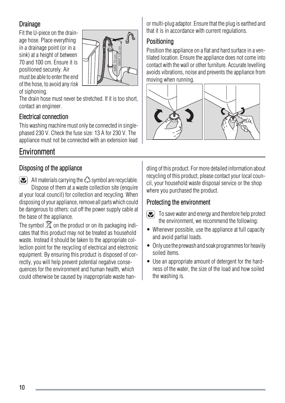 Environment | Zanussi ZWQ 5100 User Manual | Page 10 / 12