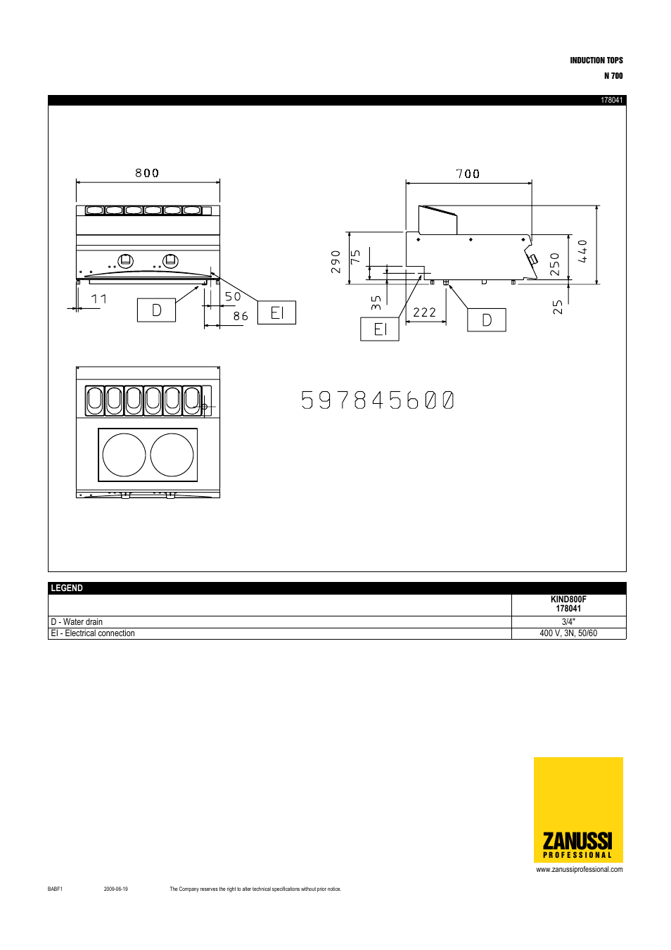 Zanussi | Zanussi KIND4002 User Manual | Page 5 / 5