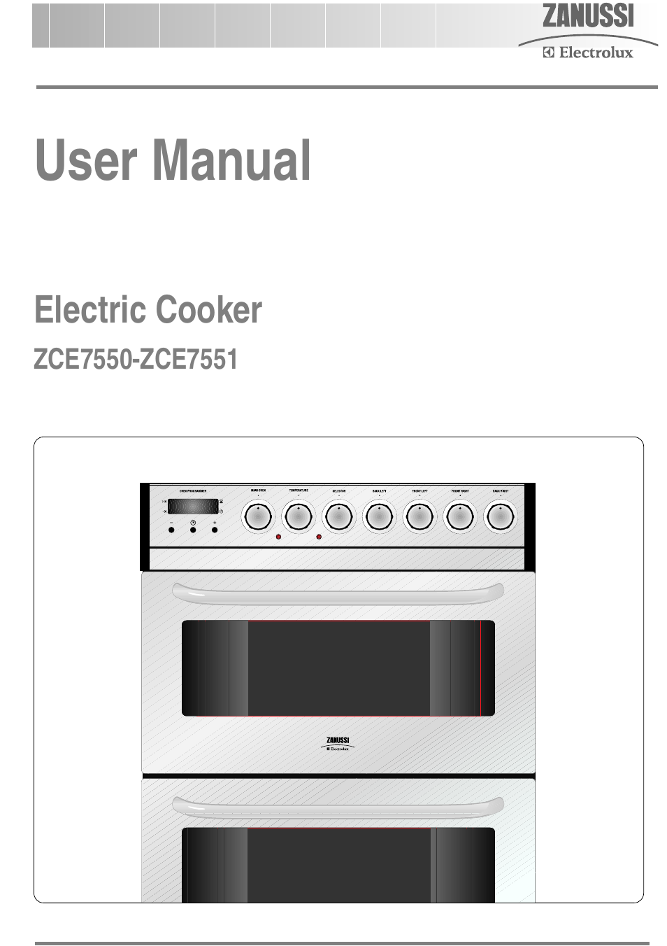 Zanussi ZCE7550-ZCE7551 User Manual | 40 pages