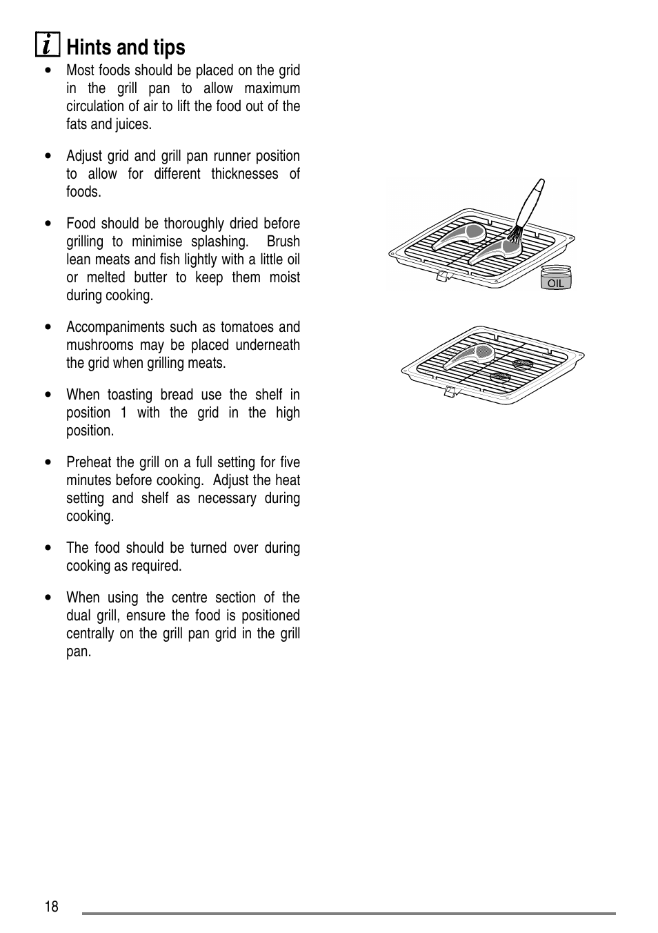 Hints and tips | Zanussi ZCE7550-ZCE7551 User Manual | Page 18 / 40